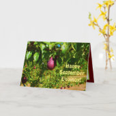 Carte Septembre Équinoxe, Orchard Pears salue (Fleur jaune)