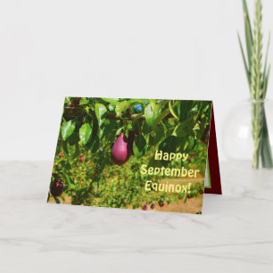 Carte Septembre Équinoxe, Orchard Pears salue