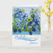 Carte Septembre Matin Glory Garden Anniversaire (Fleur jaune)