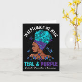 Carte Septembre Nous Portons Turquoise Purple Suicide Pr (Fleur jaune)