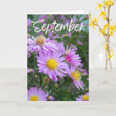 Carte Septembre Purple Yellow Aster Naissance Mois Anniv (Fleur jaune)