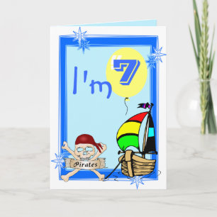 Carte Septième anniversaire