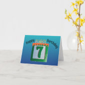 Carte Septième anniversaire (Fleur jaune)