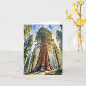 Carte Sequoia National Park California Watercolor (Fleur jaune)