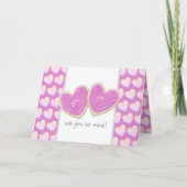 Carte sera-tu à moi biscuits découpés à la Saint-Valenti (Devant)