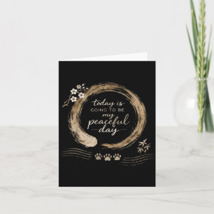 Carte sera une journée paisible Citation Zen Rétro