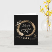 Carte sera une journée paisible Citation Zen Rétro (Fleur jaune)