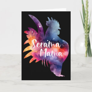 Carte Serama Américaine Maman Poulet Poule Coq Minuscule