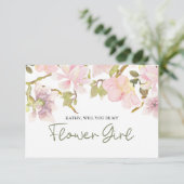 Carte Seras-tu ma demoiselle d'honneur Fleur de magnolia (Debout devant)