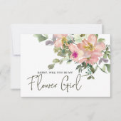 Carte Seras-tu ma demoiselle d'honneur Œuf et rose tendr (Devant)