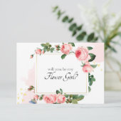 Carte Seras-Tu Ma Demoiselle D'Honneur Rose Rose Pâle (Debout devant)