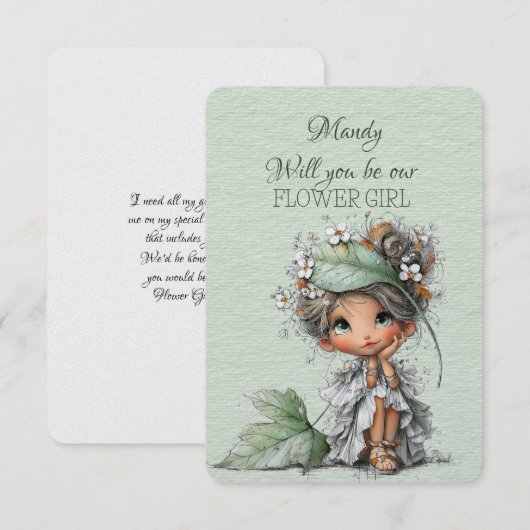 Carte Seras-tu ma Fille Fleuriste (Devant / Derrière)