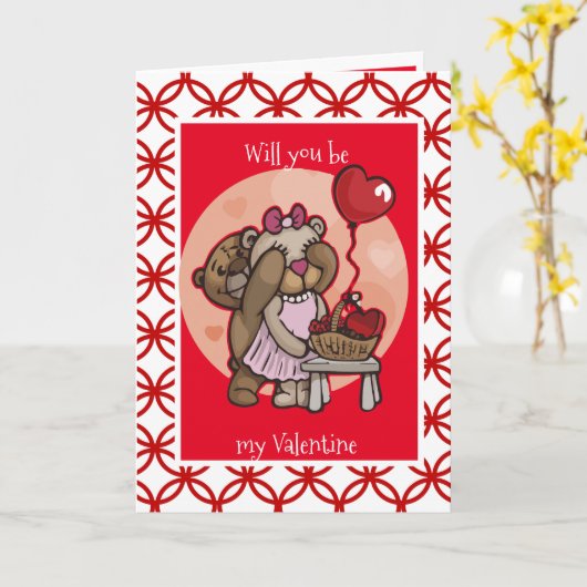 Carte Seras-tu ma Saint-Valentin ? (Fleur jaune)