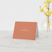 Carte Seras-tu ma servante d'accueil, Script en terre cu (Fleur jaune)