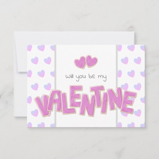 Carte seras-tu mes cookies découpe valentine (Devant)