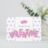 Carte seras-tu mes cookies découpe valentine (Debout devant)