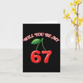 Carte Seras-Tu Mon 6 7 Six Sept Meme Drôle Cherry Val (Fleur jaune)