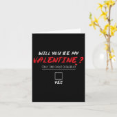 Carte Seras-Tu Mon T-Shirt de la Saint-Valentin  (Fleur jaune)