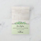 Carte Seras-tu mon témoin ? Bois rustique botanique (Intérieur)