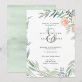 Carte Serene Botanical | Fête d'engagement Wild Meadow (Devant / Derrière)