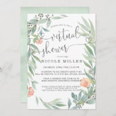 Carte Serene Botanical | Wild Meadow Virtual Bridal (Devant / Derrière)