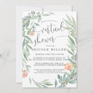 Carte Serene Botanical   Wild Meadow Virtual Bridal