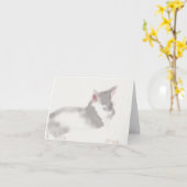 Carte Serene Kitty (Fleur jaune)