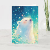 Carte Serene Polar Bear Gazon (Devant)