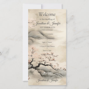 Carte Serene Tranquility Ikebana Thème japonais