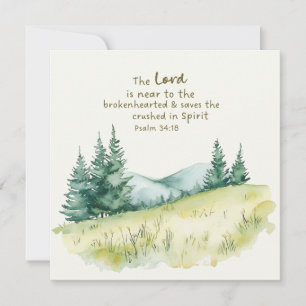 Carte Sérénissime Campagne Nature Scène Avec Bible Verse