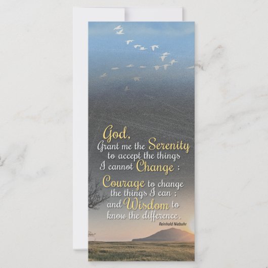 Carte Sérénité, Courage et Sagesse (Devant)