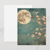 Carte Sérénité de la fleur de cerisier sur la Lune (Devant / Derrière)