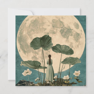 Carte Sérénité Lune - Scène Lotus Vintage