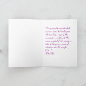 Carte SérénitéLumière avec citation (Intérieur)