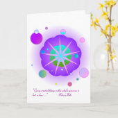 Carte SérénitéLumière avec citation (Fleur jaune)