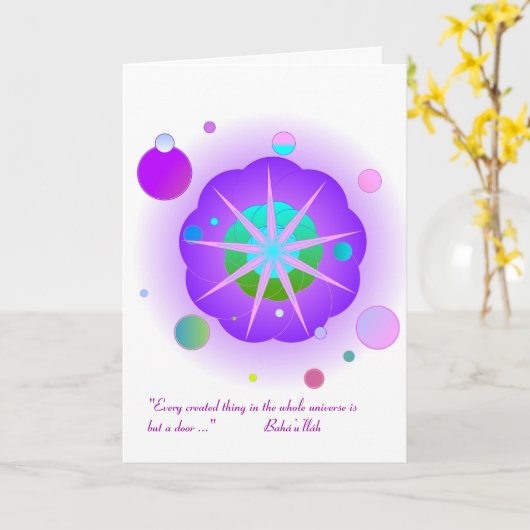 Carte SérénitéLumière avec citation (Fleur jaune)