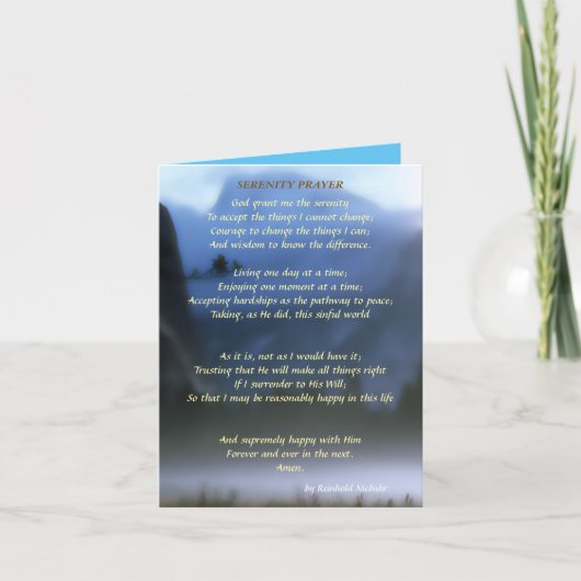 Carte Serenity Prayer (Devant)