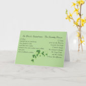 Carte Serenity Prier Irlandais Anglais (Fleur jaune)