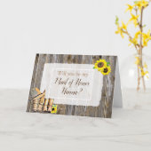 Carte Serez-vous ma demande de témoin de mariage (Fleur jaune)