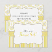 Carte Serez-vous ma demoiselle d'honneur abeille jaune e (Devant / Derrière)