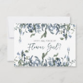 Carte Serez-vous ma demoiselle d'honneur argent vert sau (Devant)