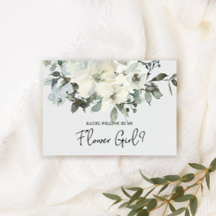 Carte Serez-vous ma Demoiselle d'Honneur Fleur Ivory Bla
