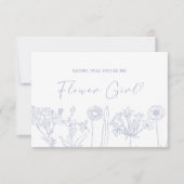Carte Serez-vous ma demoiselle d'honneur Fleurs de perve (Devant)