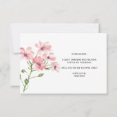 Carte Serez-vous ma Demoiselle d'Honneur Fleurs Roses Ro (Dos)