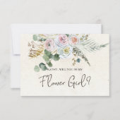 Carte Serez-vous ma Demoiselle d'Honneur Pastel Bohème N (Devant)