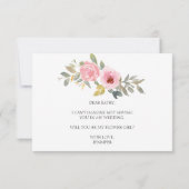 Carte Serez-vous ma Demoiselle d'Honneur Rose Pâle Luxur (Dos)