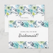 Carte Serez-Vous Ma Femme D'Accueil Bleu Jaune Vert (Devant / Derrière)