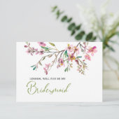 Carte Serez-Vous Ma Femme D'Accueil Cherry Blossom Flora (Debout devant)