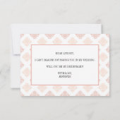 Carte Serez-Vous Ma Femme D'Accueil Soft Peachy Blush Da (Dos)