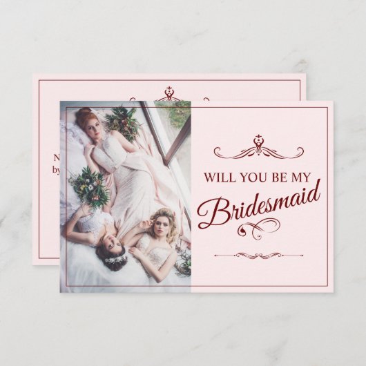 Carte Serez-Vous Ma Femme D'Accueil ? Trois Bridesmaitre (Devant / Derrière)